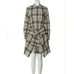 Derek Lam 10 Crosby Plaid Print Midi Length Wrap Dress Size 2 Women’s